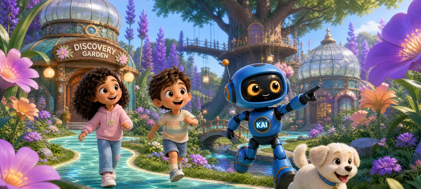 The Discovery Garden outdoor scene