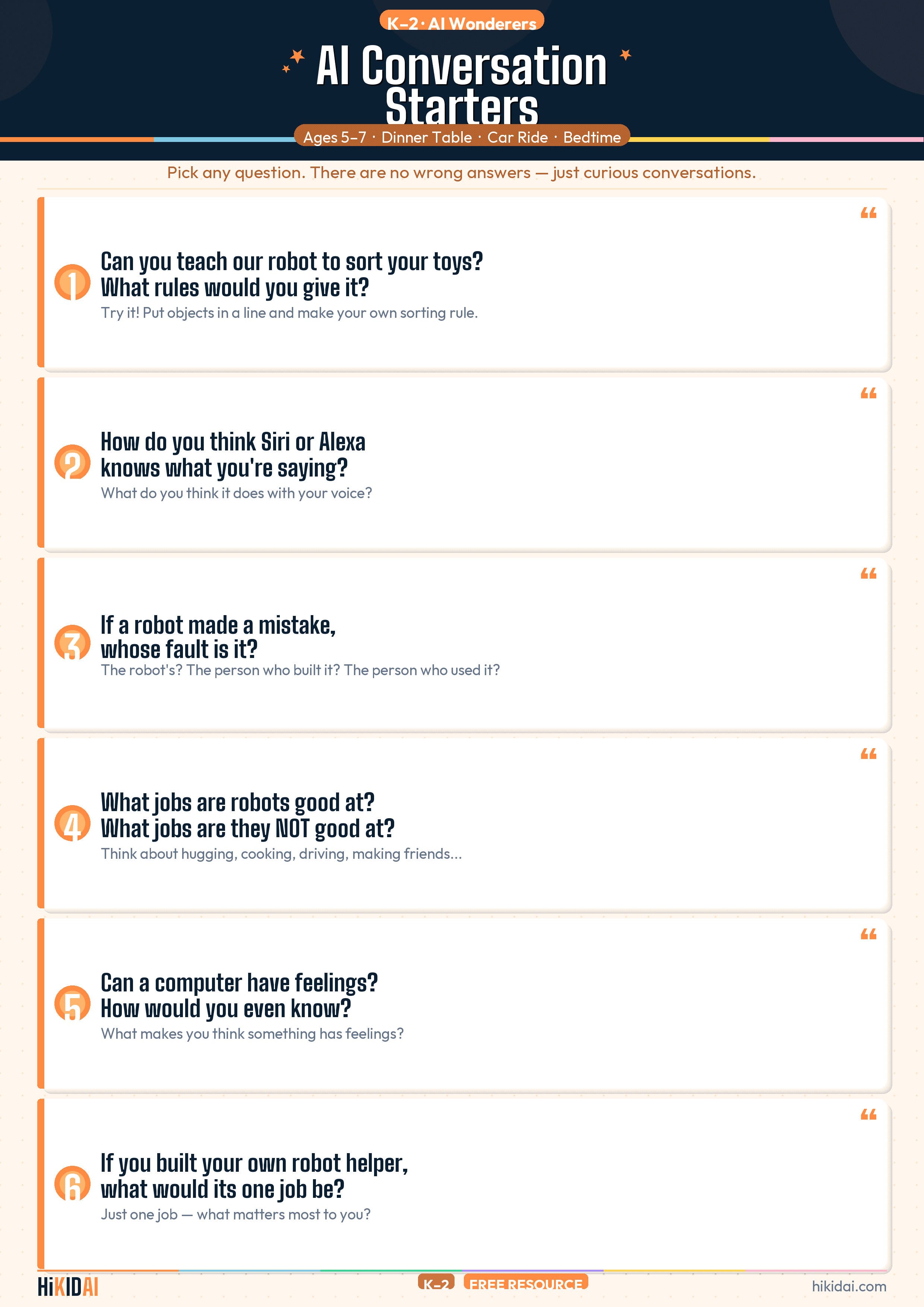 K–2 · AI Wonderers Conversation Starters preview